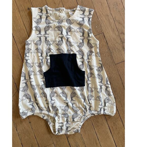NWT Kate Quinn Koi Print Sleeveless Cotton One Piece Size 2T - Picture 1 of 5